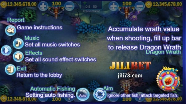 Interface ng larong JILI Royal Fishing Game
