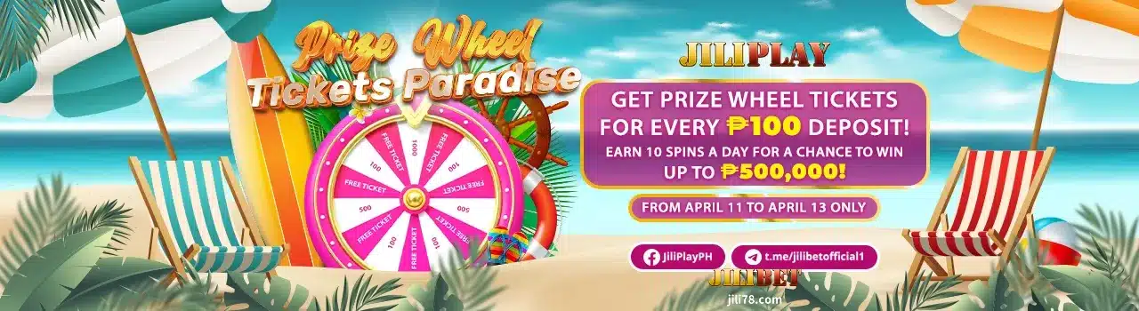 JILIBET Prize Wheel Tickets Paradise 1 JILIBET Prize Wheel Tickets Paradise